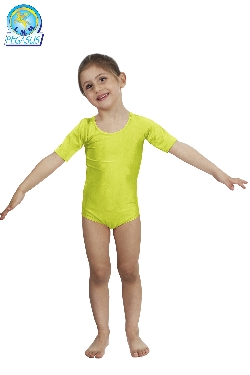 BODY DANZA LYCRA MEZZA MANICA VERDE MELA BABY